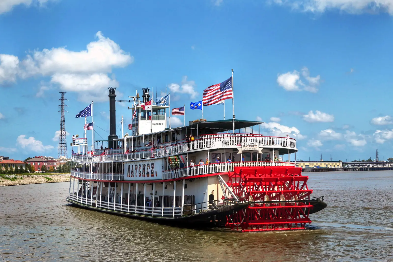 Hjulångaren Natchez på Mississippi i New Orleans