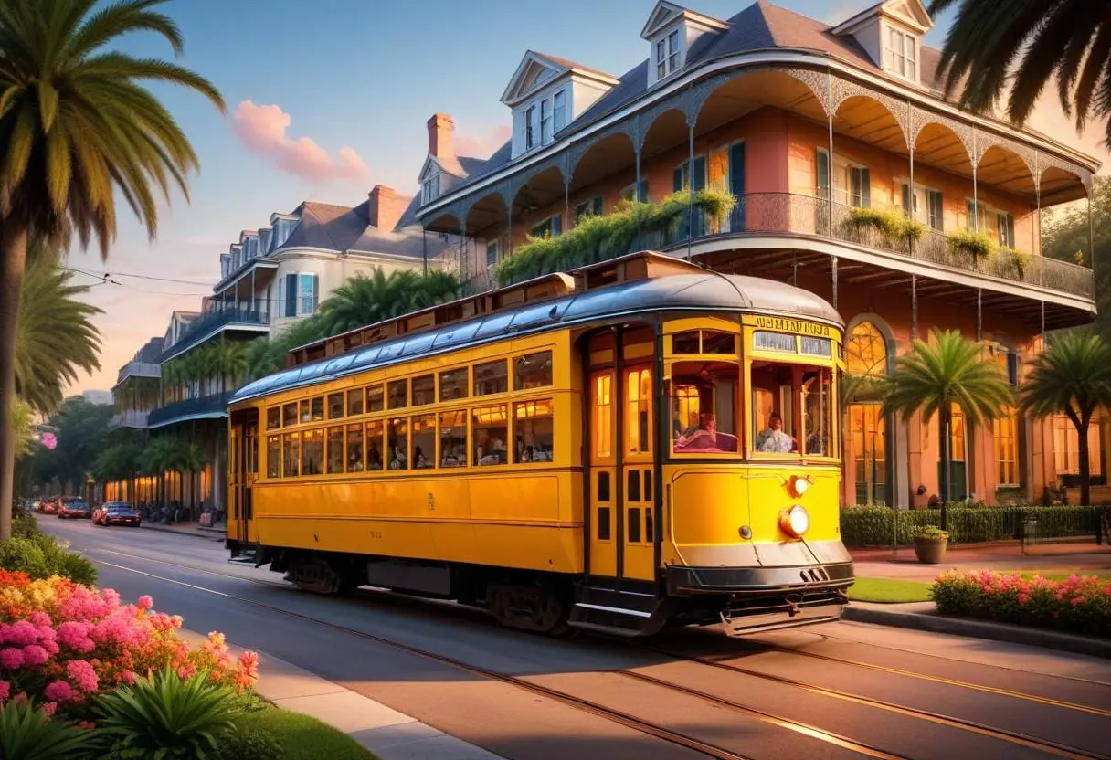 Kollektivtrafik i New Orleans illustration