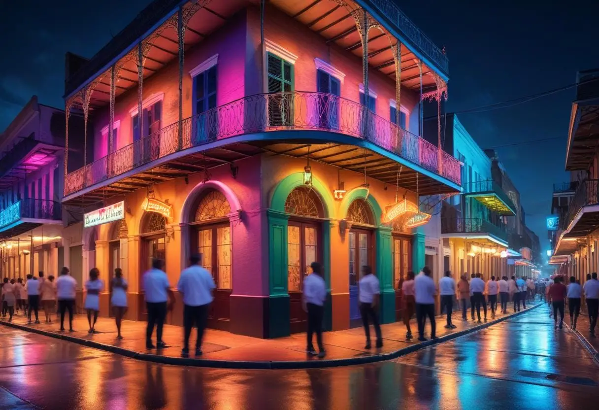 Upptäck musikscener och lokala band i New Orleans illustration