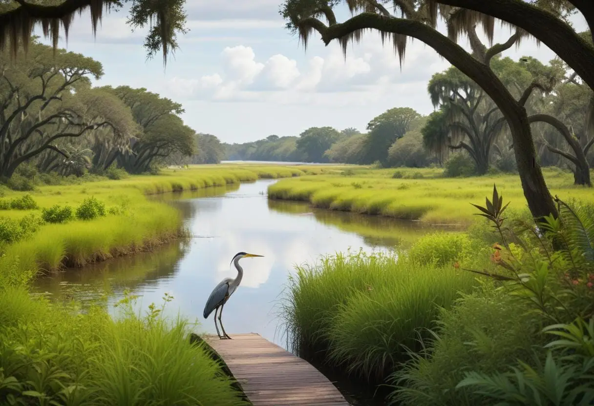 Naturreservat i New Orleans illustration