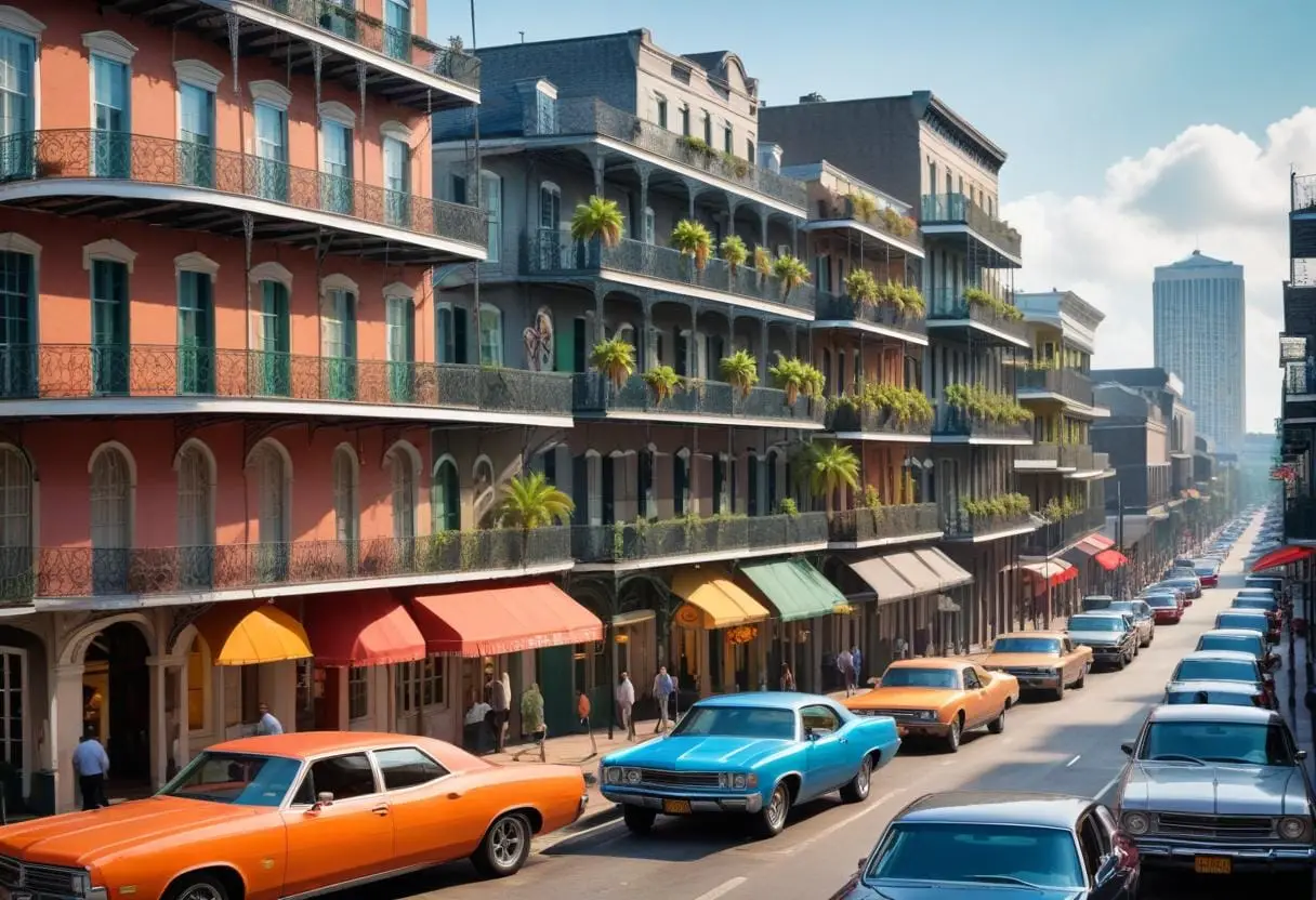 Parkering i New Orleans illustration