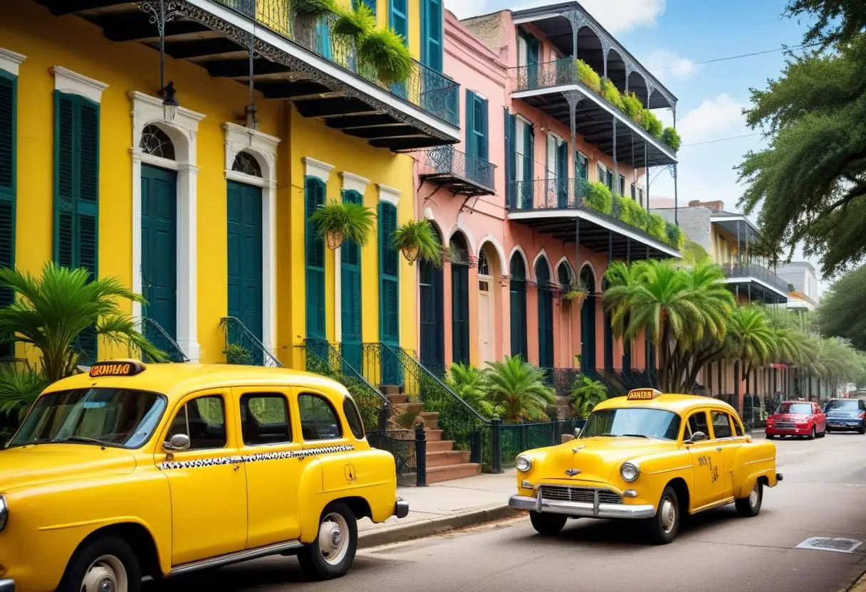 Taxi i New Orleans illustration